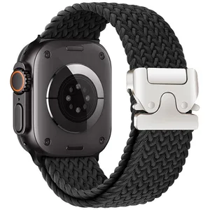 بند مسیر مدل Parachute Buckle Braided مناسب برای اپل واچ سری 1/2/3/4/5/6/7/8/9/SE/ULTRA/ULTRA 2 سایز 42/44/45/49 میلی متری
