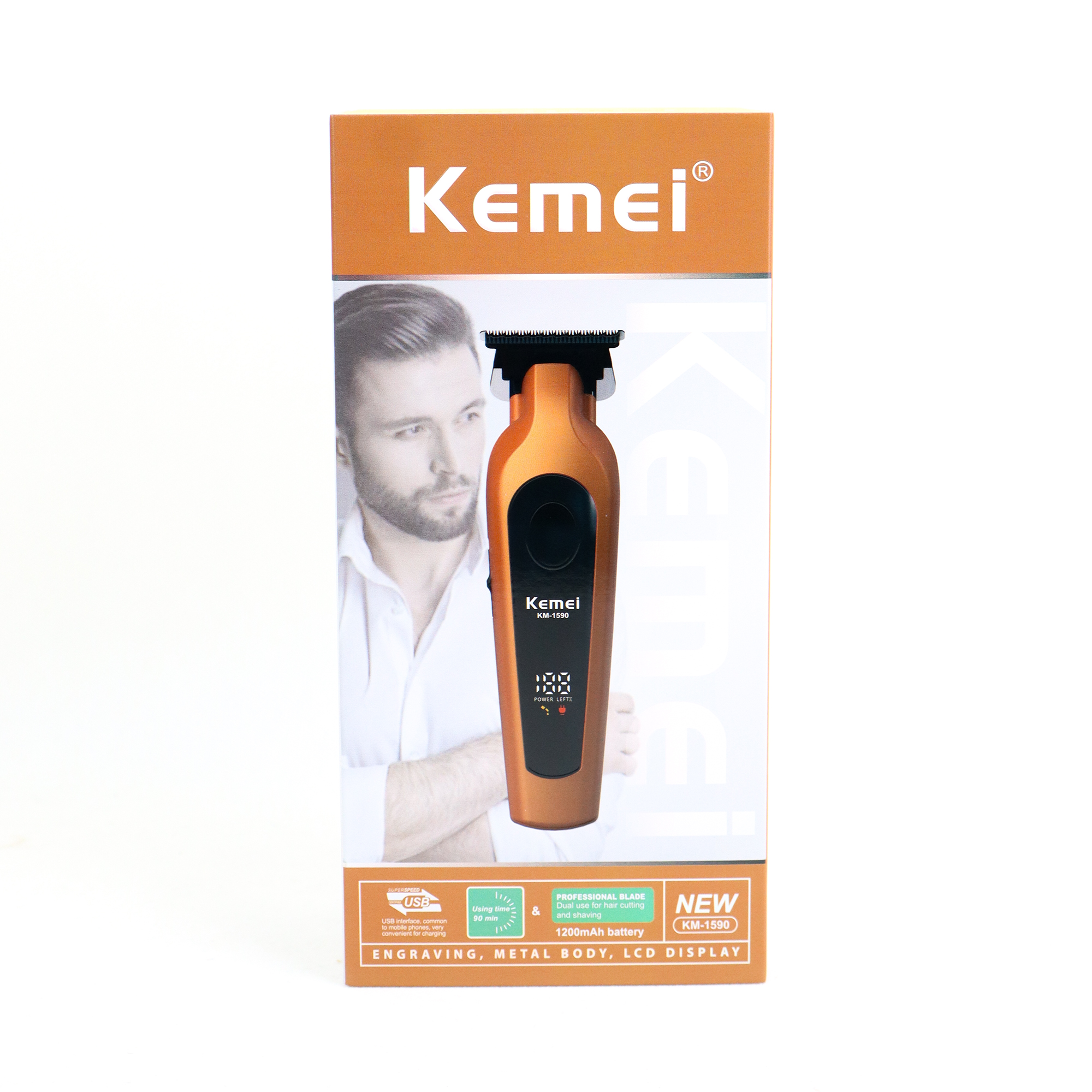 ماشین اصلاح موی سر و صورت  شارژی کیمی مدل KM-1590