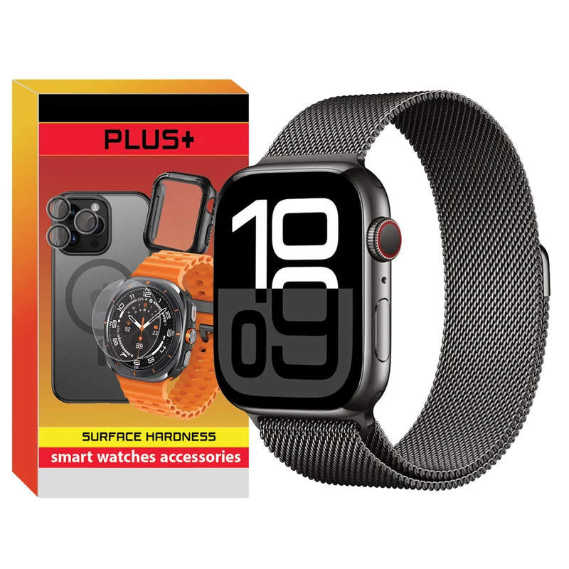 بند پلاس مدل Milanese PL مناسب برای اپل واچ سری 10 سایز 42 میلی متری