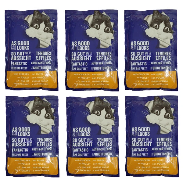 پوچ گربه فلیکس مدل AS GOOD مرغ وزن 85 گرم بسته 6 عددی