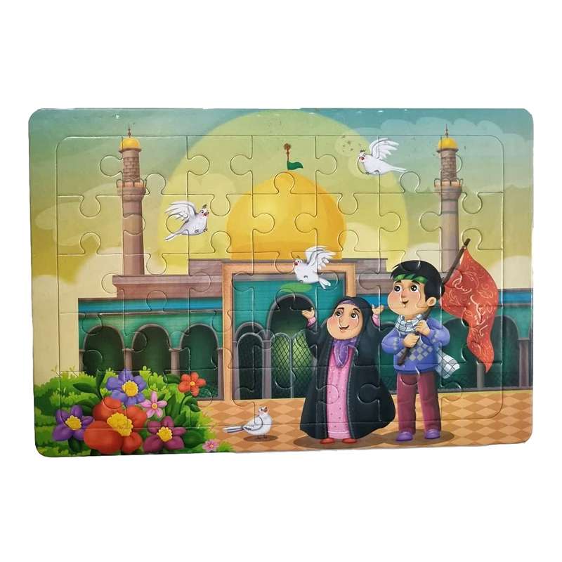 پازل 35 تکه مدل پشت وایت برد طرح حرم حضرت زینب (س) کد 003