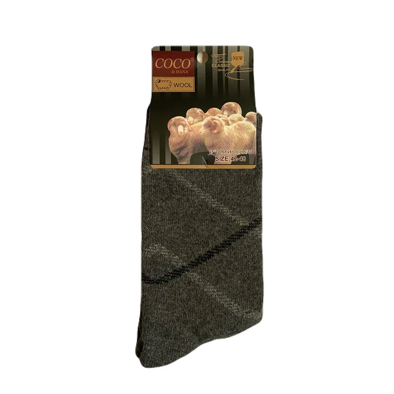 جوراب ساق بلند مردانه کوکو اند هانا مدل پشمی و حوله ای 