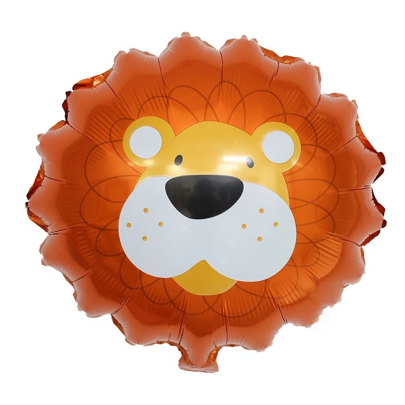 بادکنک فویلی مدل حیوان های جنگل سر شیر کد DB22