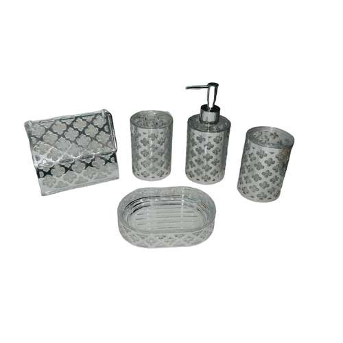 ست سرویس بهداشتی 5 پارچه لیمون طرح گل کد MD1915