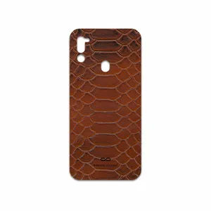 MAHOOT Brown-Snake-Leather Cover Sticker for Samsung Galaxy M21  2021 Edition