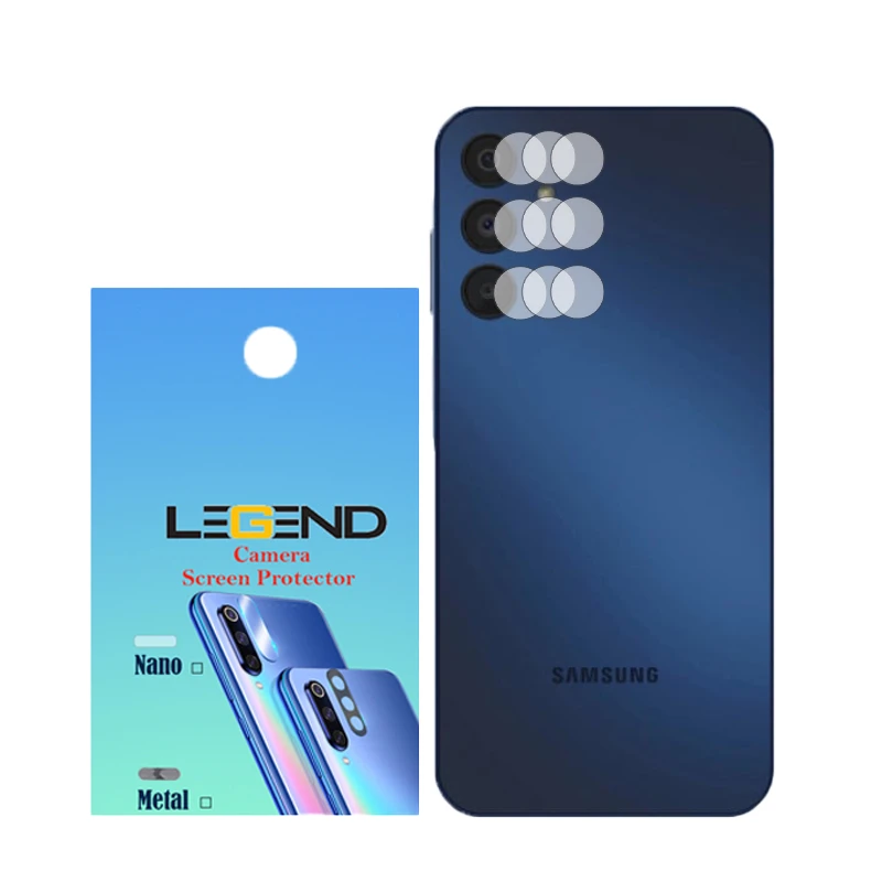 محافظ لنز دوربین لجند مدل نانوگلس مناسب برای گوشی موبایل سامسونگ Galaxy A25 بسته 3 عددی