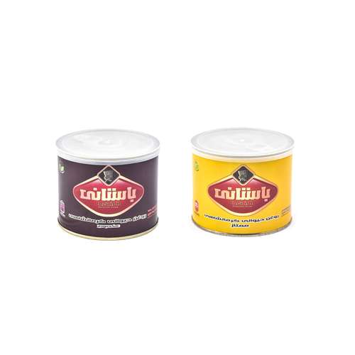 روغن حیوانی کرمانشاهی مخصوص و روغن حیوانی کرمانشاهی ممتاز باستانی - 450 گرم مجموعه 2 عددی