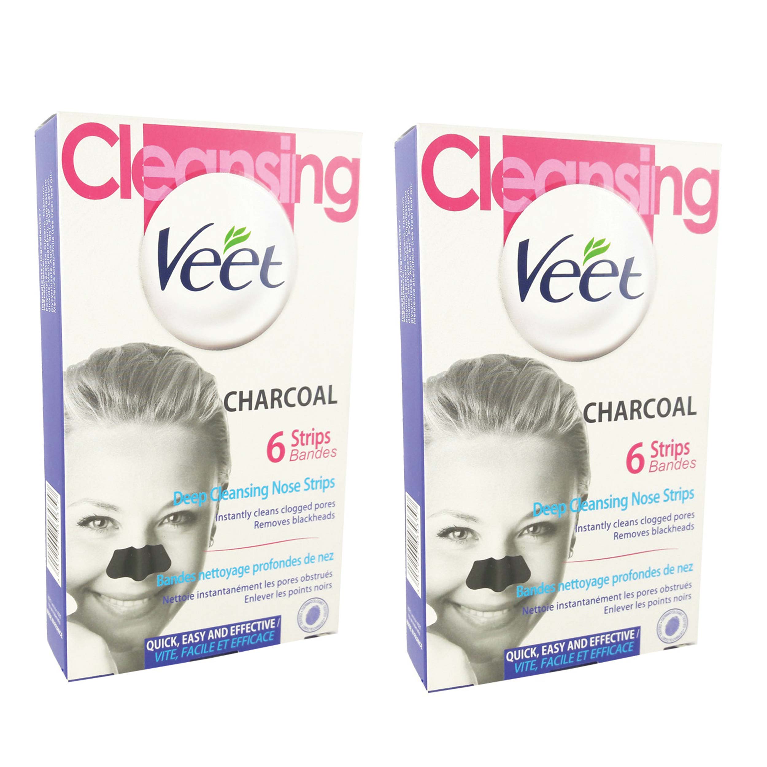 آرایش صورت چسب‌ پاک کننده بینی ویت مدل Charcoal مجموعه 2 عددی