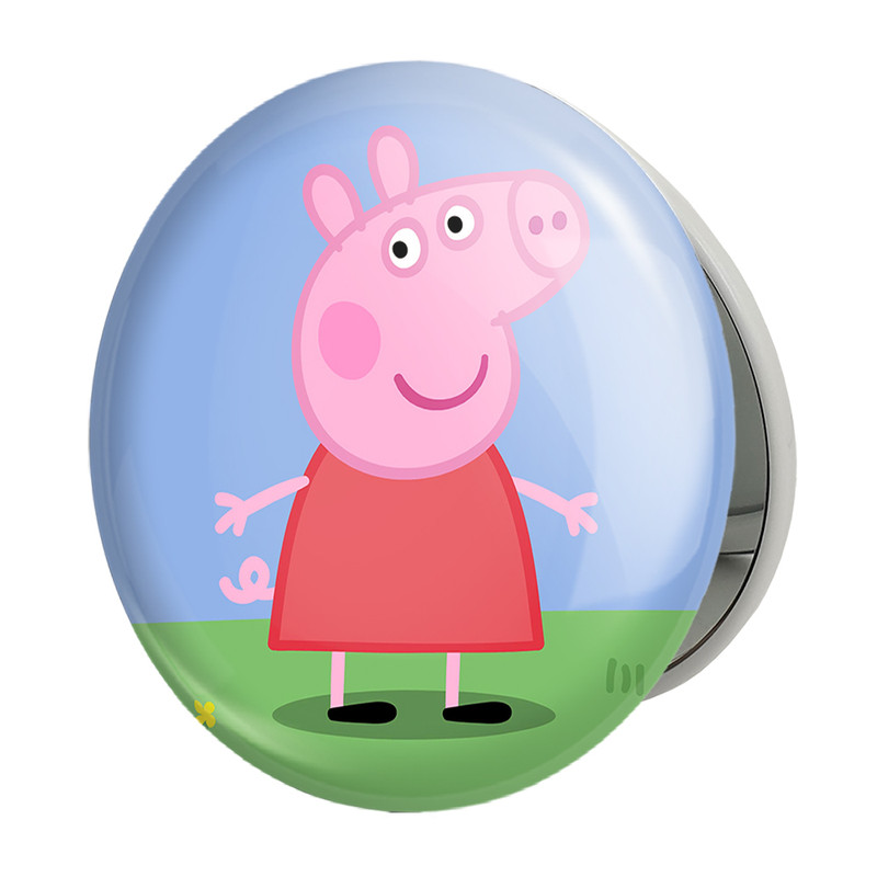 آینه جیبی خندالو طرح پپا انیمه پپاپیک Peppa pig مدل تاشو کد 22067 