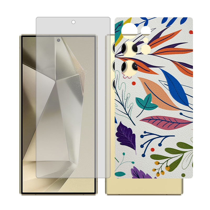 محافظ صفحه نمایش شفاف گلس مدل Together مناسب برای گوشی موبایل سامسونگ Galaxy S24 Ultra به همراه برچسب پوششی