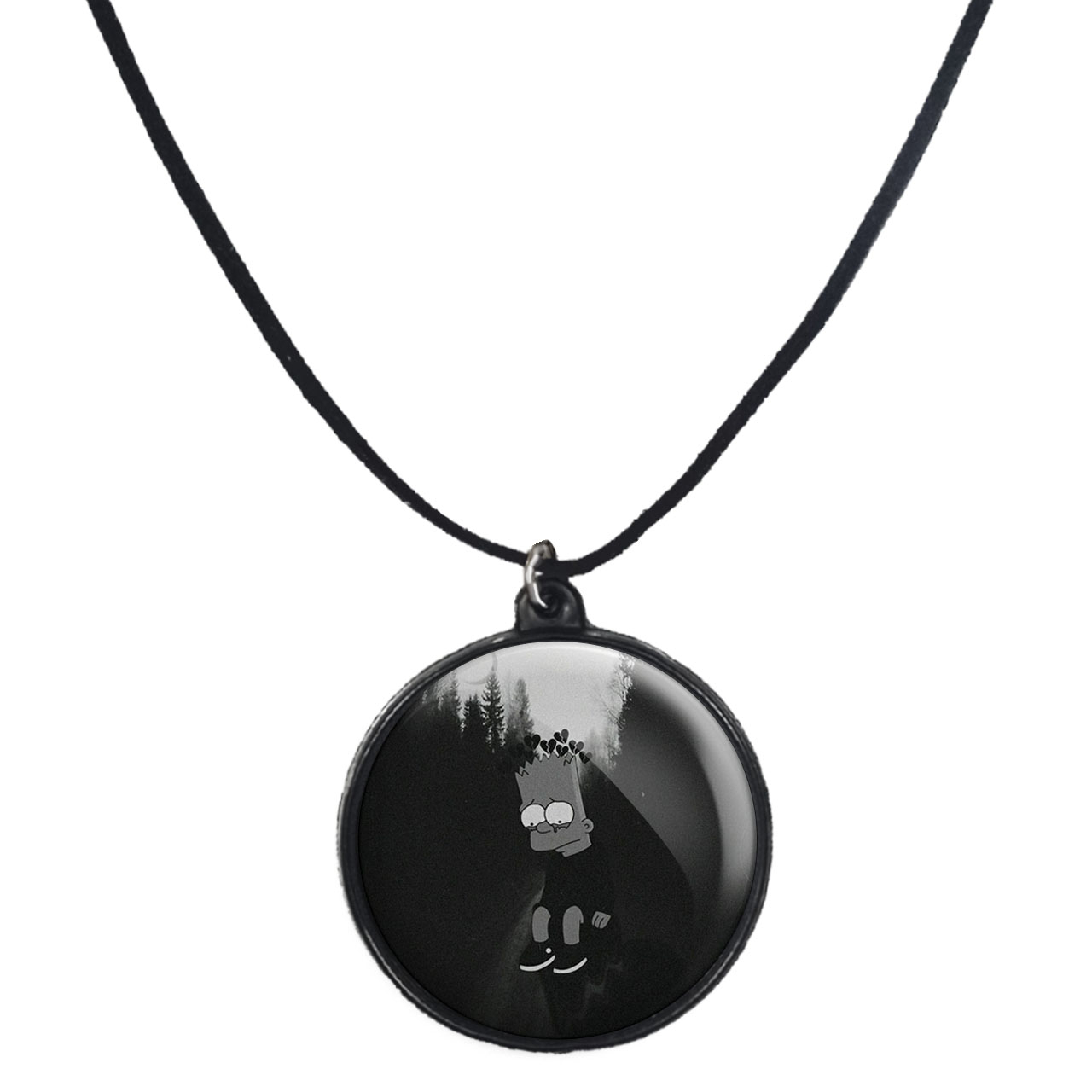 گردنبند پرمانه طرح سیمپسون ها کد pmb.21236 مدل دو طرفه