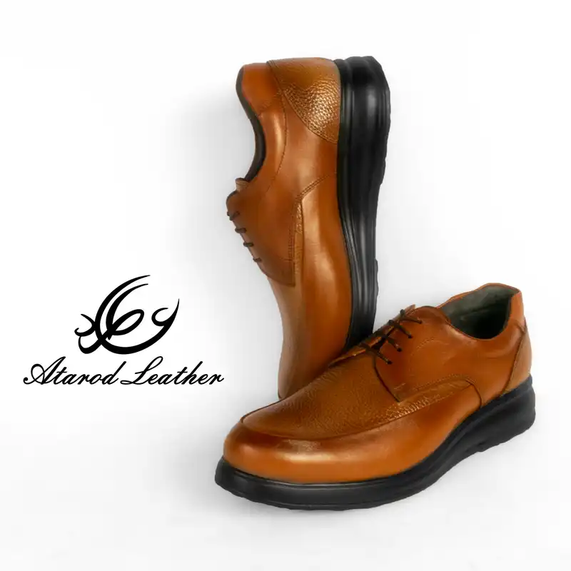 کفش طبی مردانه چرم عطارد مدل چرم طبیعی کد SH213