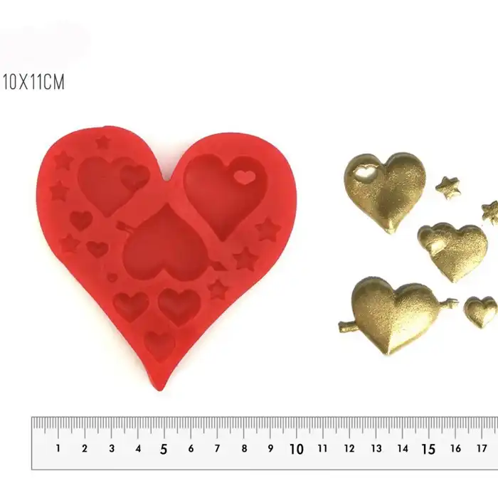 قالب شکلات مدل مالد فوندانت طرح مولد قلب و ستاره کد M2