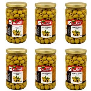 زیتون شور بی هسته انتخاب - 650 گرم بسته 6 عددی