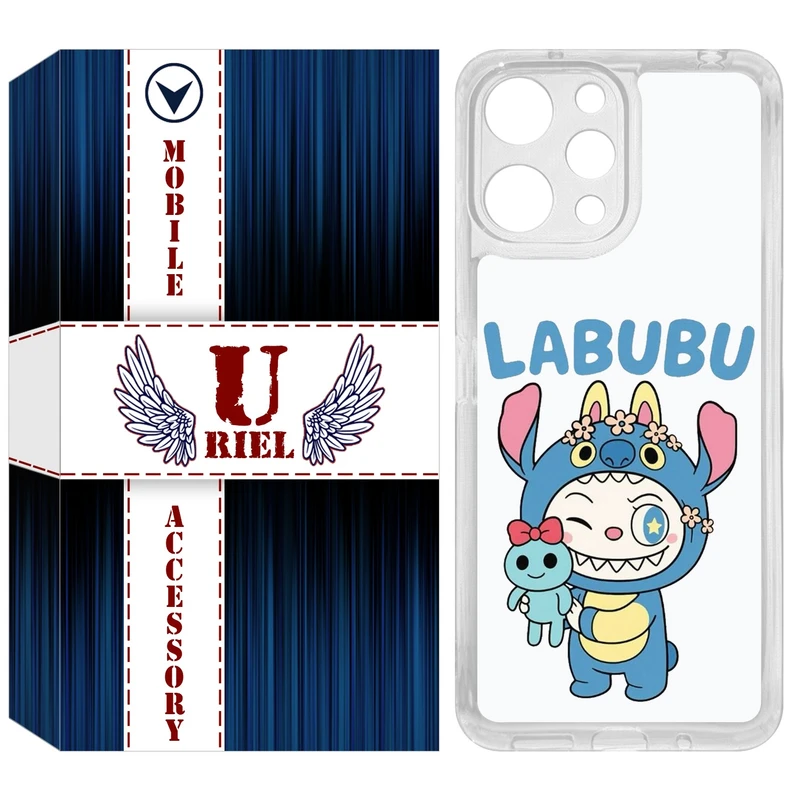 کاور یوریل مدل Clear کد 112 طرح لبوبو مناسب برای گوشی موبایل شیائومی Redmi 12 4G / 12 5G