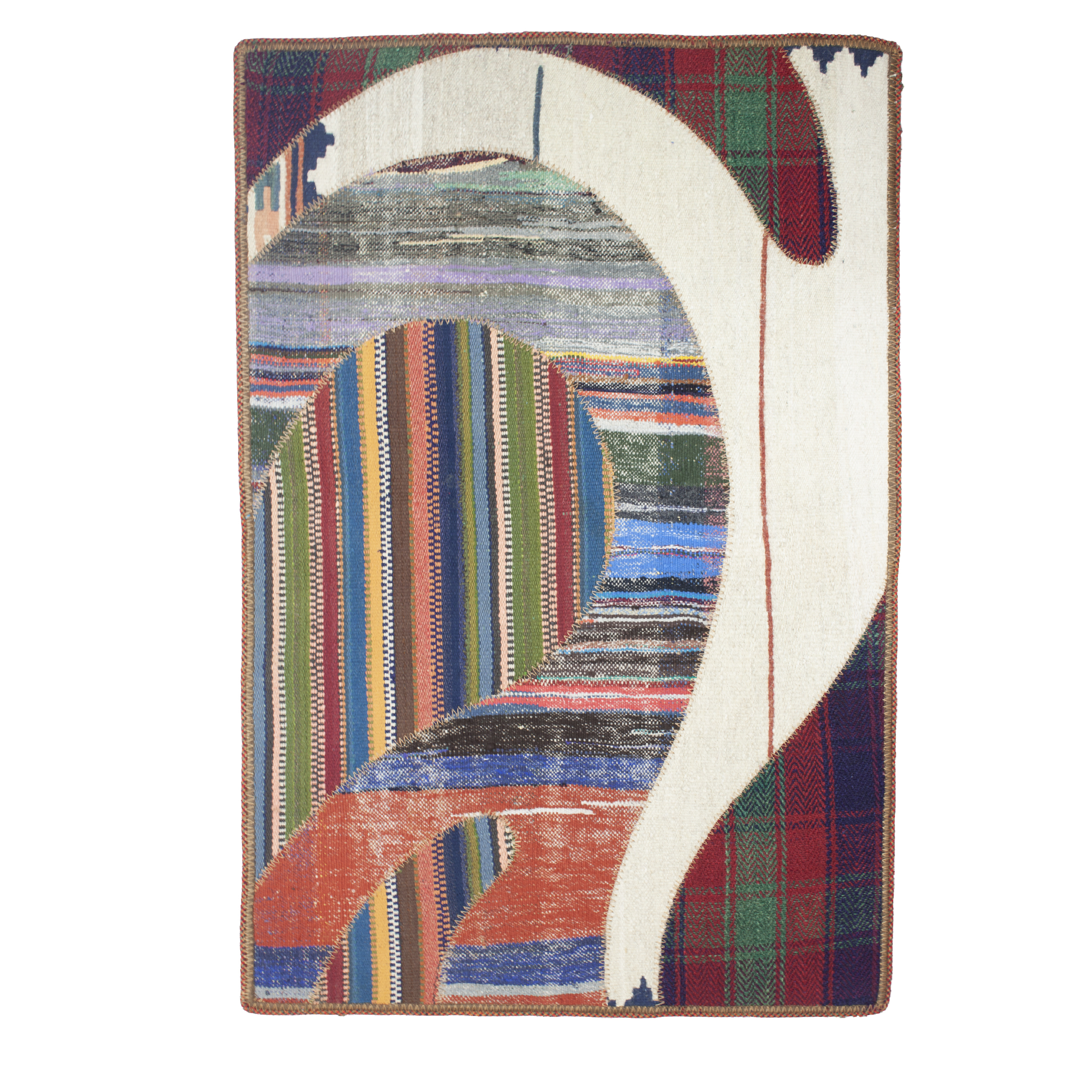 کلاژ گلیم دستبافت یک متری مدل گلیماژ کد 9910106