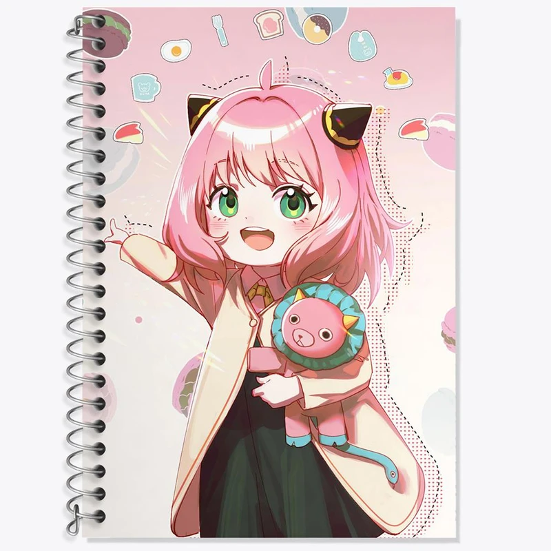 دفتر زبان 50 برگ خندالو مدل دو خط طرح انیایورانیالوید انیمه اسپای ایکس فمیلی Spy X Family کد 22228