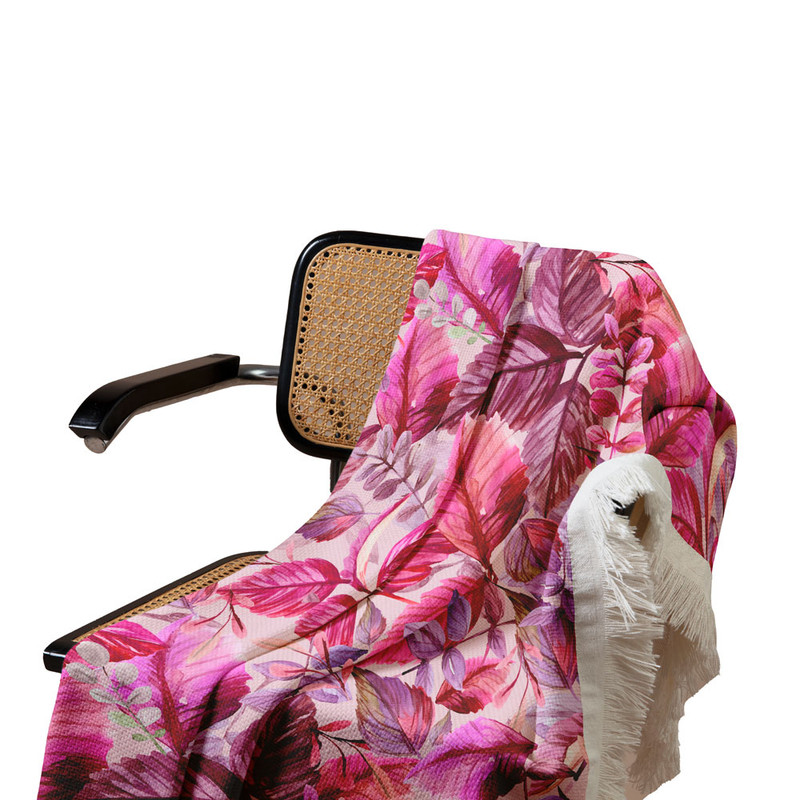 شال مبل مدل برگ کد F2SH1013 سایز 100x180 سانتی متر