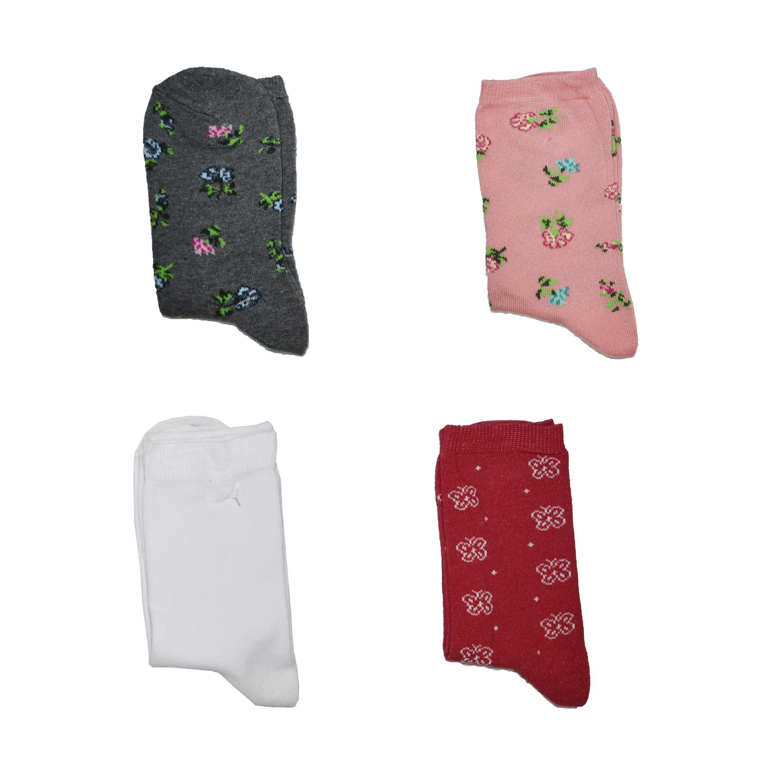 جوراب دخترانه ایکس میل مدل 9633 مجموعه 4 عددی 