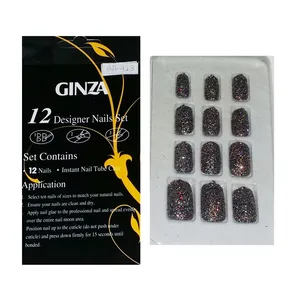  ناخن مصنوعی گینزا مدل 413 بسته 12 عددی
