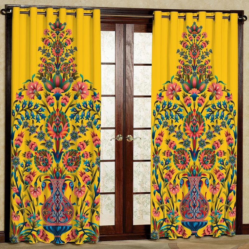 پرده مدل هازان پانچی کد m 1315K سایز 280x140 سانتی متر