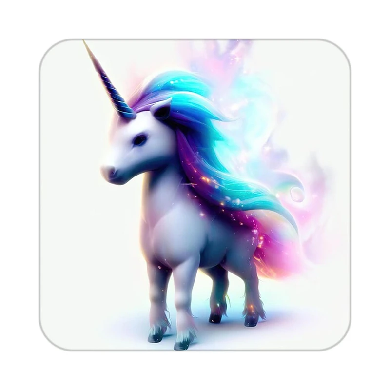 زیر لیوانی کاکتی طرح اسب تک شاخ و یونیکورن مدل mp32826