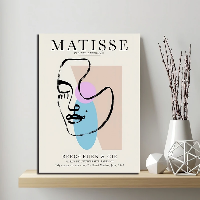 تابلو شاسی بکلیت طرح نقاشی پرتره اثر هنری ماتیس مدل SH-S10793 