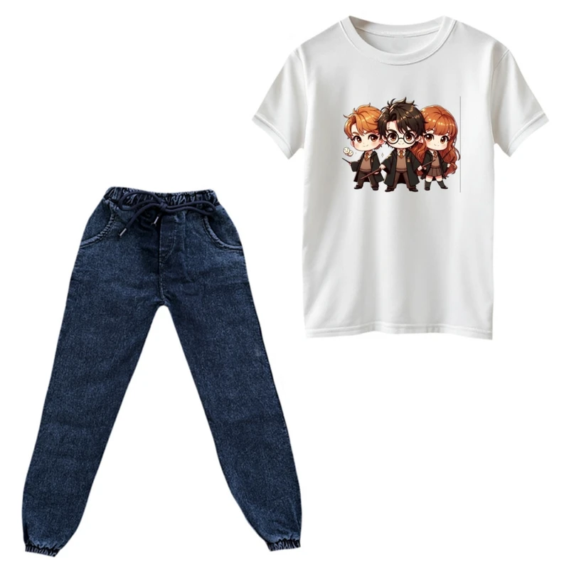 ست تی‌شرت و شلوار پسرانه مدل هری پاتر کد 3