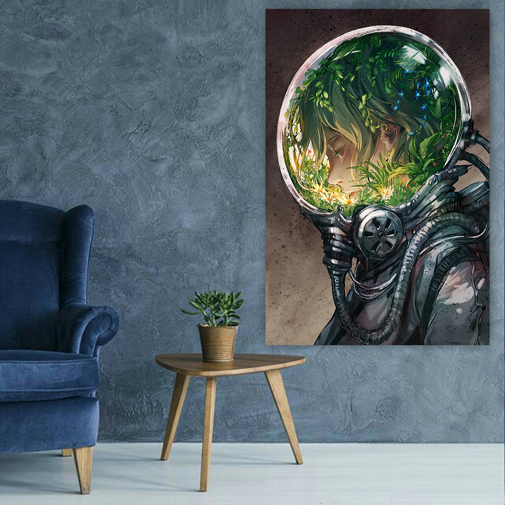 پوستر طرح انیمه مدل دختر ماسک دار کد AR18910