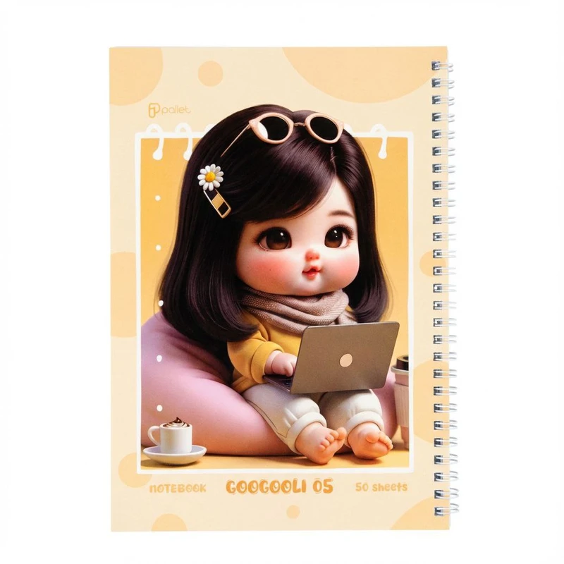 دفتر مشق ۵۰ برگ پالت طرح فانتزی گوگولی
