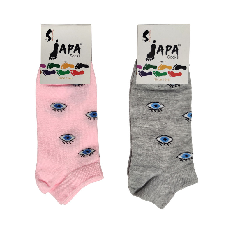 جوراب زنانه مدل طرح چشم مجموعه 2 عددی