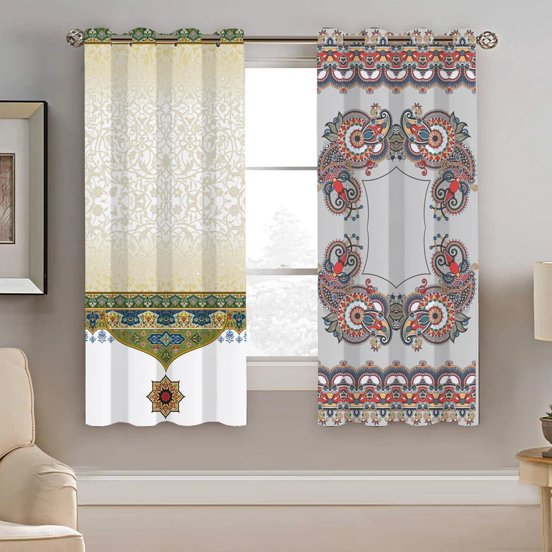 پرده نیروانا طرح سنتی مدل مخمل کد 4036 سایز 140×200 سانتی متر