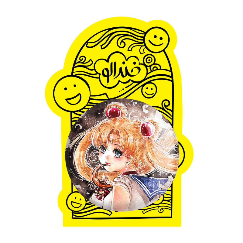 آینه جیبی خندالو مدل اوساگی تسوکینو انیمه سیلور مون Sailor Moon  کد 17433