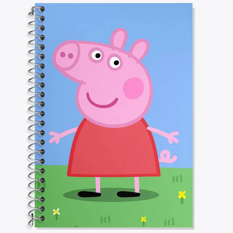 دفتر زبان 50 برگ خندالو مدل سه خط طرح پپا انیمیشن پپا پیگ Peppa pig کد 22067