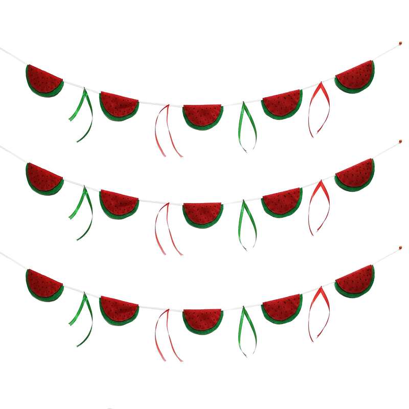 ریسه تزئینی مدل هندوانه یلدایی کد 7653 مجموعه سه عددی