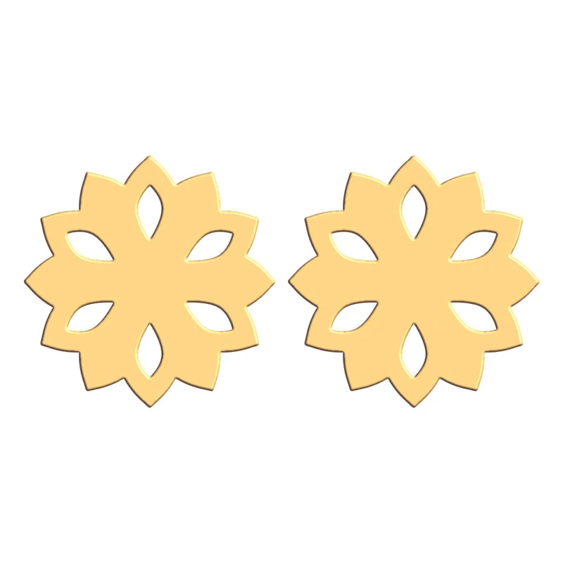 گوشواره طلا 18 عیار زنانه فرشته مدل اسلیمی WEL-000083