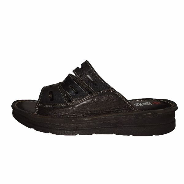 دمپایی زنانه آذر پلاس مدل سه بند رنگ مشکی