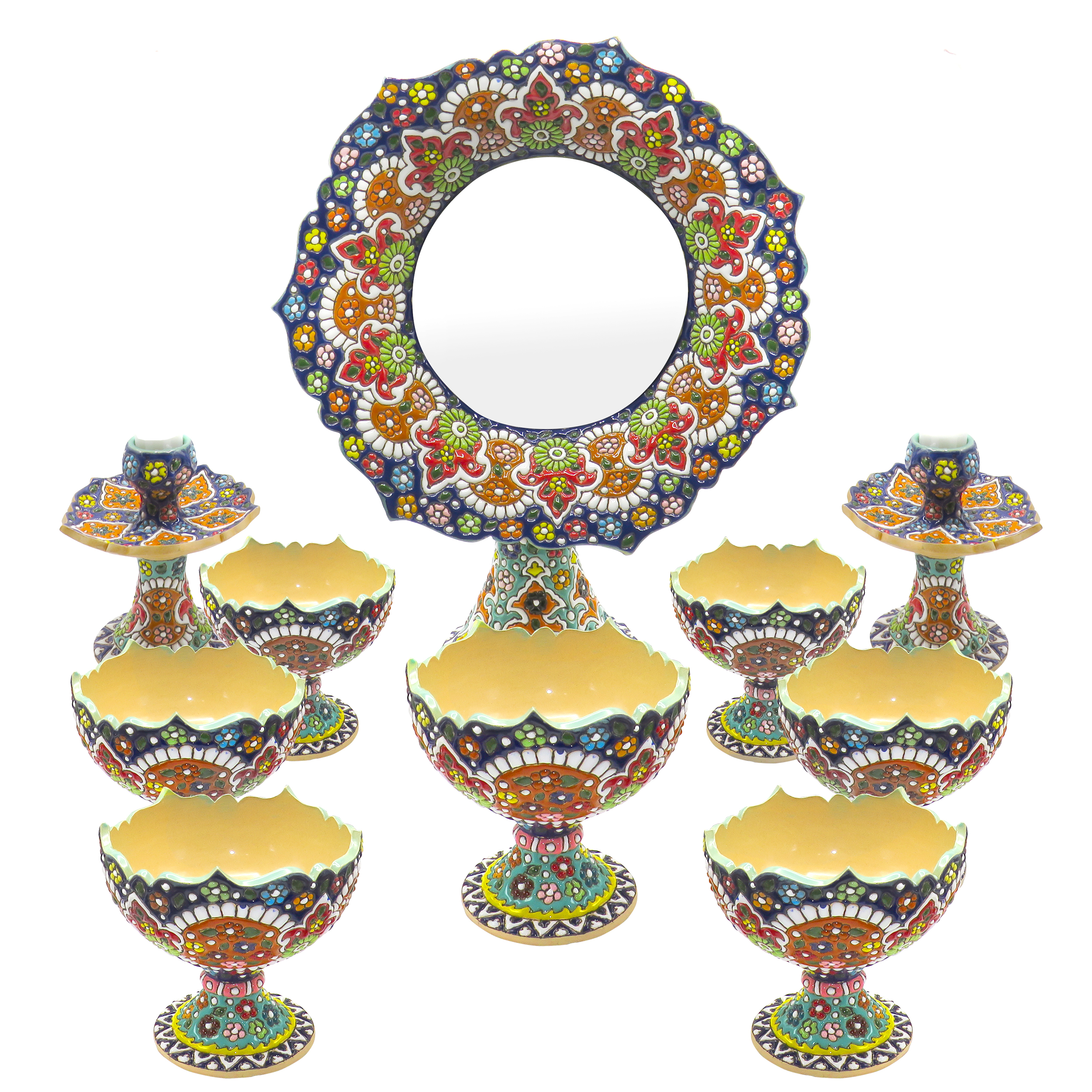 آنباکس مجموعه ظروف هفت سین ده پارچه مینا کاری شده مدل 13-Arghava توسط شقایق عمادی در تاریخ ۲۷ اسفند ۱۴۰۰