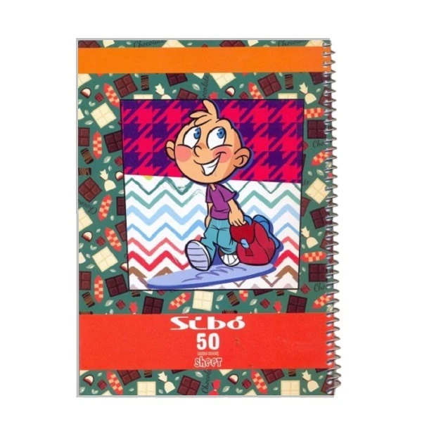 دفتر مشق 50 برگ سیبو طرح فانتزی کد 610
