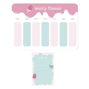 کاغذ یادداشت مدل برنامه ریزی هفتگی to do list طرح بستنی مجموعه 2 عددی