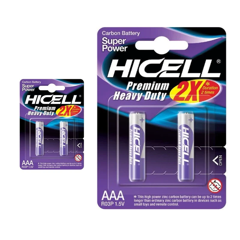 باتری نیم قلمی هایسل مدل SUPER POWER بسته ۴ عددی