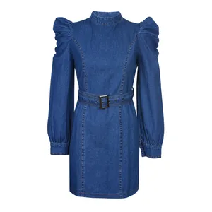 پیراهن دخترانه یقه گرد جلوبسته