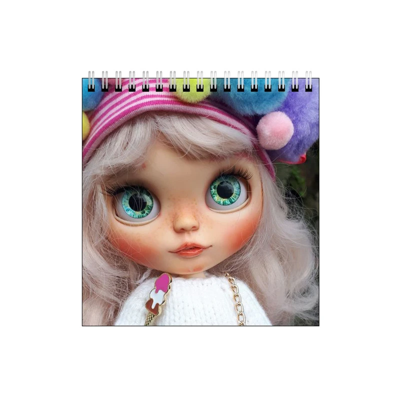 دفتر طراحی طرح دختر عروسکی و پوم پوم رنگی کد 7333320