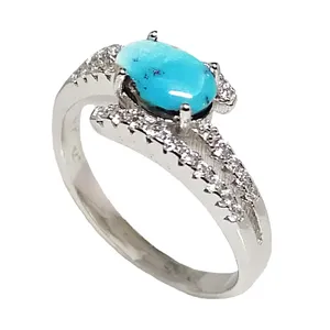 انگشتر نقره زنانه مدل فیروزه نیشابور FW3023