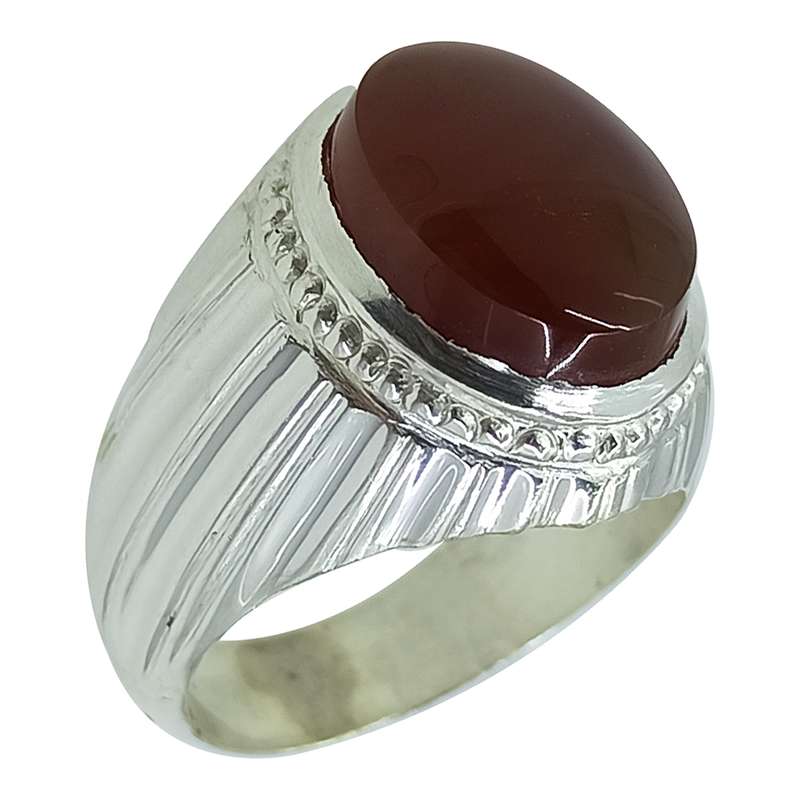 انگشتر نقره مردانه سلین کالا مدل عقیق کد ce-As237
