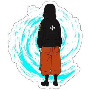 استیکر لپ تاپ مدل Fire Force - Arthur Boyle Back