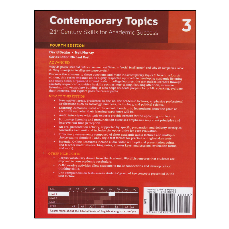 کتاب Contemporary Topics 3 اثر جمعی از نویسندگان انتشارات سپاهان کتاب Contemporary Topics 3 اثر جمعی از نویسندگان انتشارات سپاهان