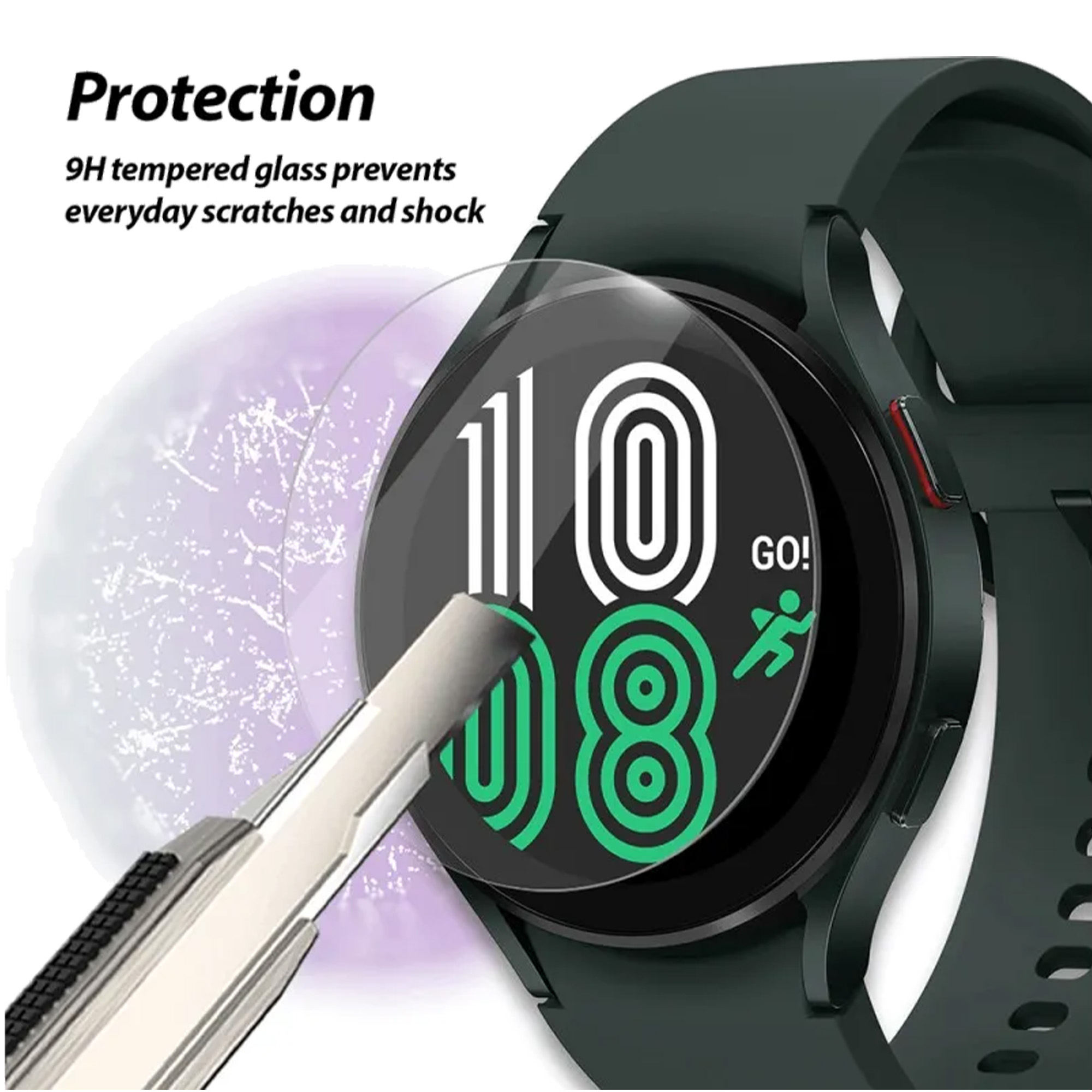 محافظ صفحه نمایش سامورایی مدل Haku مناسب برای ساعت هوشمند سامسونگ Galaxy Watch 4 40mm