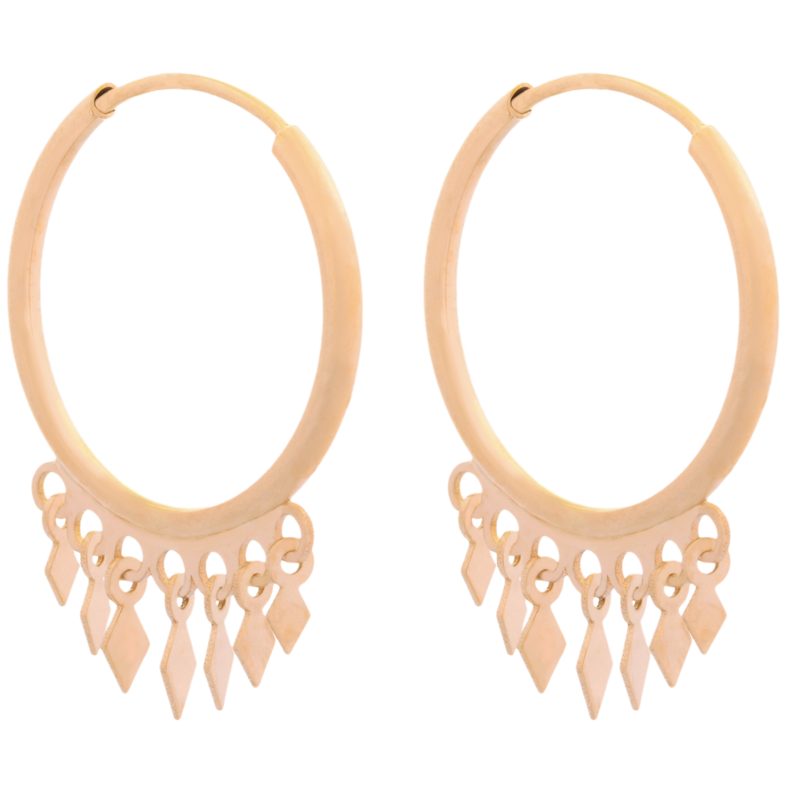 گوشواره طلا 18 عیار زنانه طلای مستجابی مدل روکو لوزی کد T1873