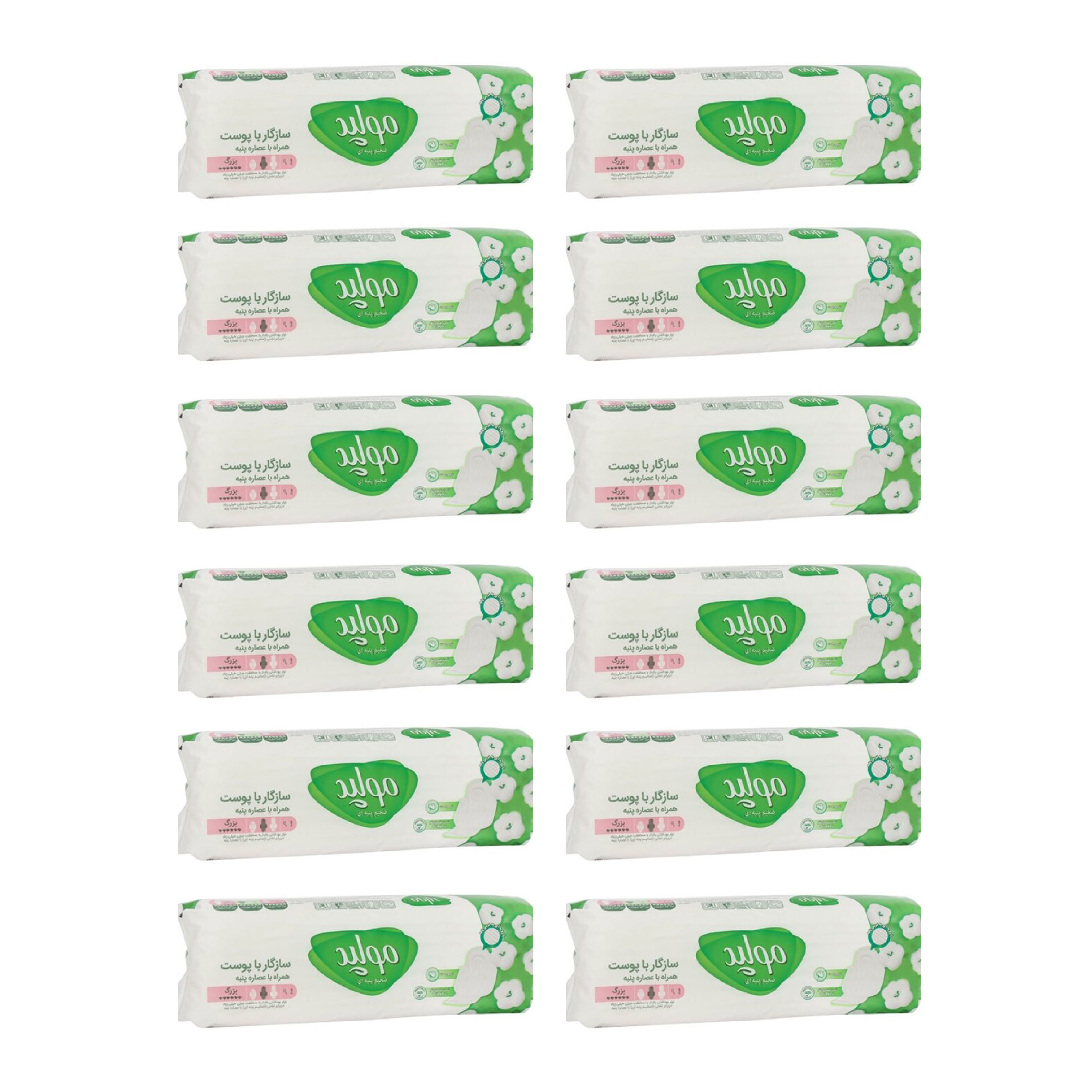 نوار بهداشتی مولپد مدل CLASICC-12 مجموعه 12 عددی نوار بهداشتی مولپد مدل CLASICC-12 مجموعه 12 عددی